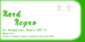 mark negro business card